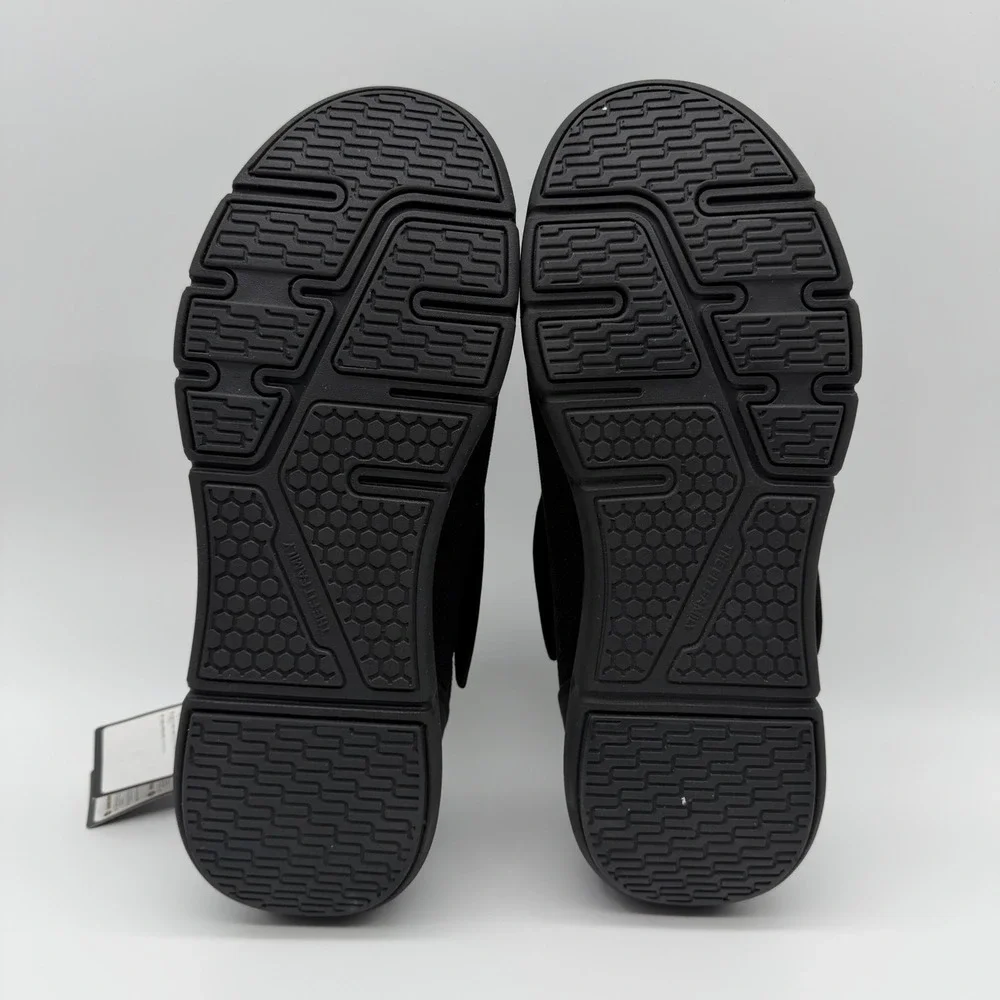 FitVille EasyTop Wings V2 Diabetic Shoes Mens 15EE Wide Black Adjustable Slip-on